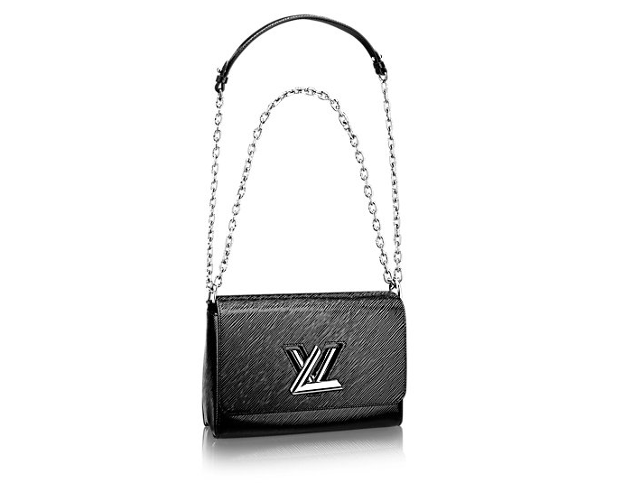 路易威登女包 LV Twist中号手袋 M5037N电光黑链条手提袋 斜背包