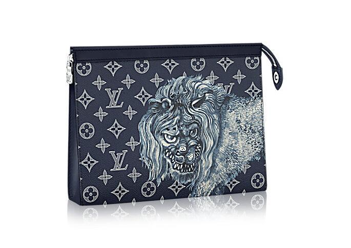 LV Pochette Voyage 中号手袋 M66639 并饰有狮子,大象,斑马