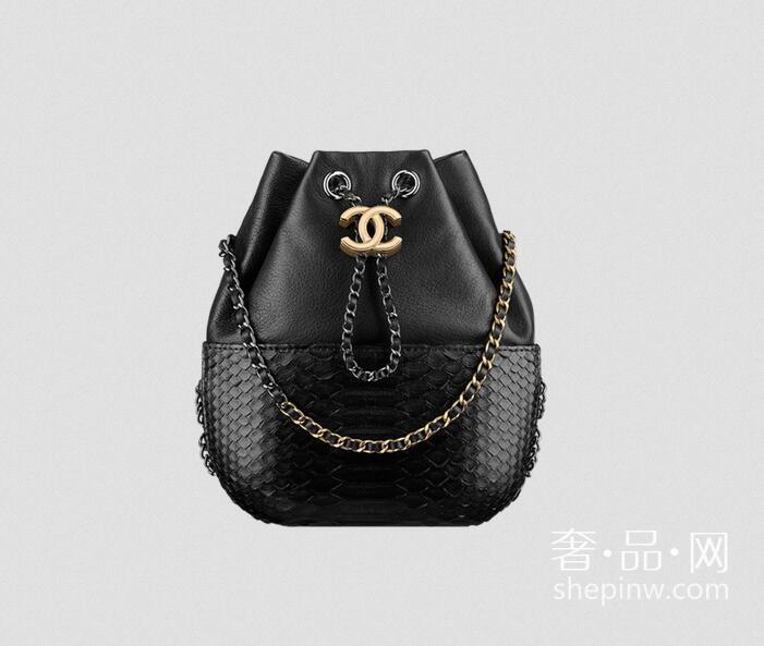 香奈儿 Chanel GABRIELLE BAG 手袋小羊皮配蟒蛇皮
