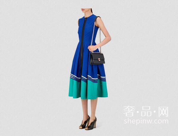 Fendi女士手袋KanI系列手袋黑色kani-mini迷你滑动式链条单肩手袋