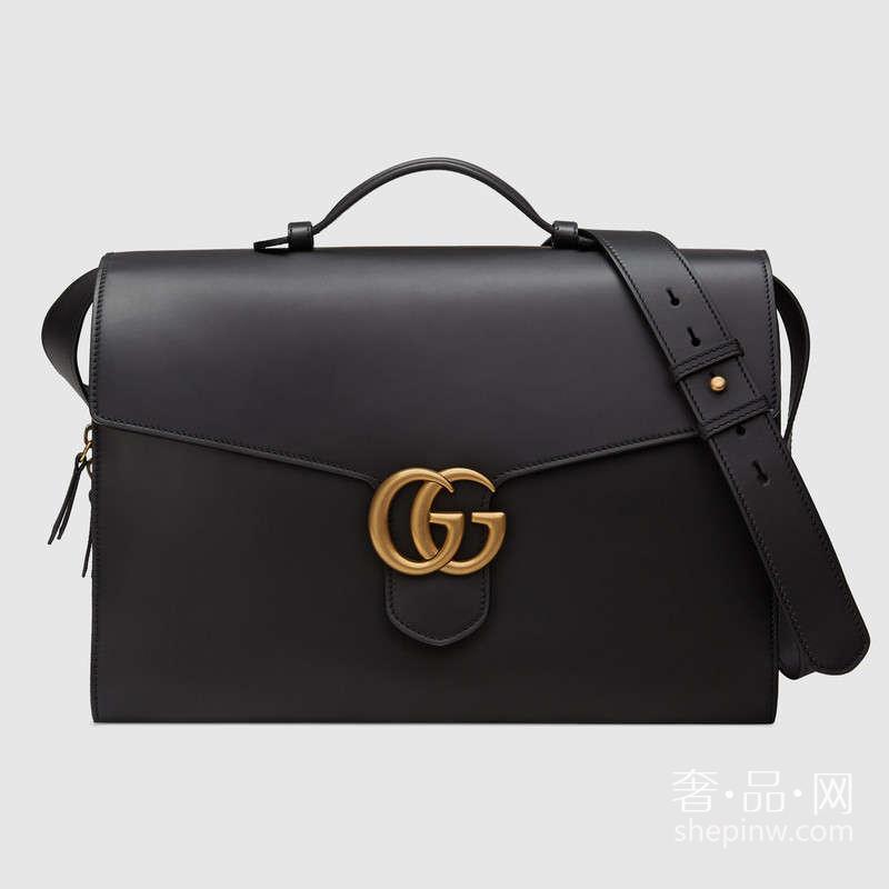 Gucci GG Marmont 男士真皮公文包414483 CVL0T 1000