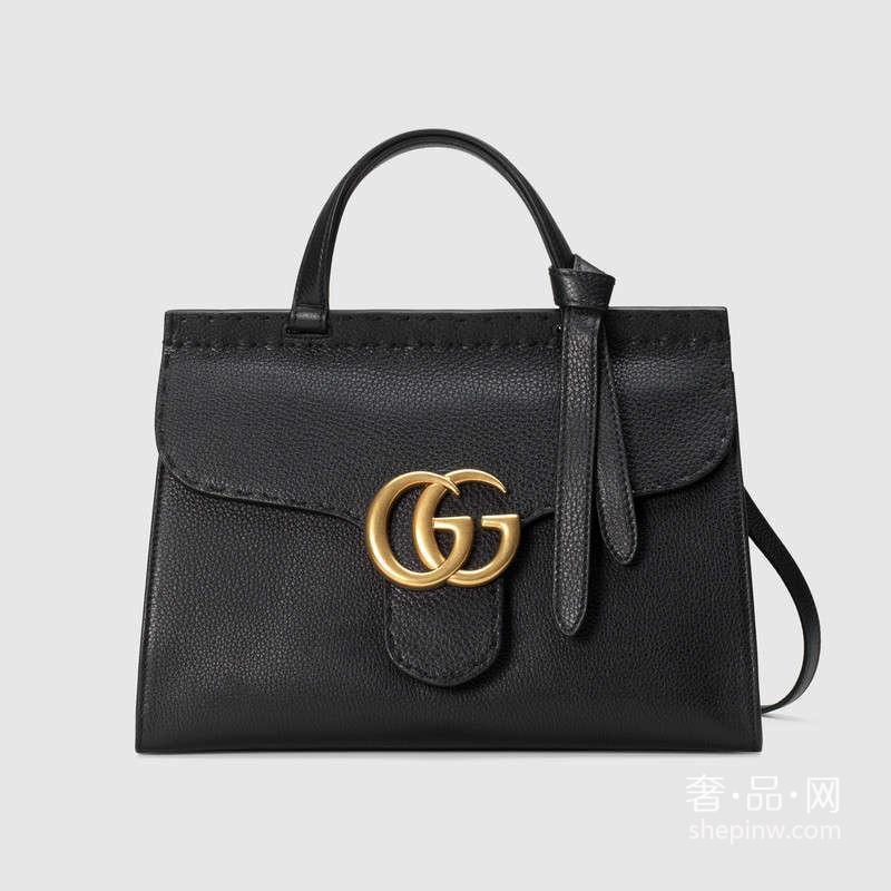 Gucci GG Marmont 皮革手提肩背包421890 A7M0T 1000