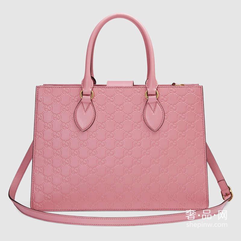 Gucci Padlock Gucci Signature手提包428207 CWC1G 5812糖果色