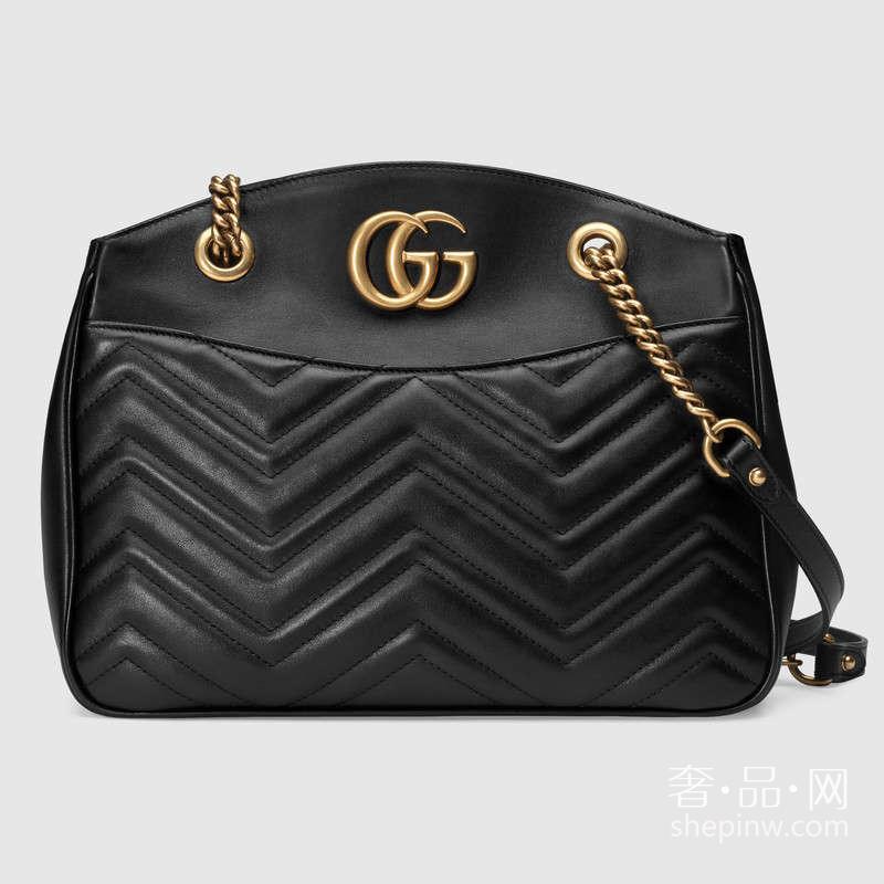 Gucci GG Marmont绗缝购物袋443501 DRW1T 1000 中号