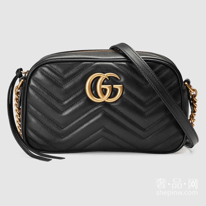 Gucci GG Marmont 绗缝肩背包447632 DRW1T 1000 中号
