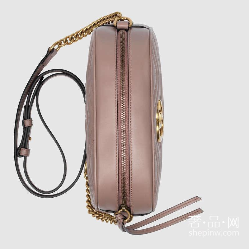 Gucci GG Marmont绗缝肩背包447632 DRW1T 5729裸色小号