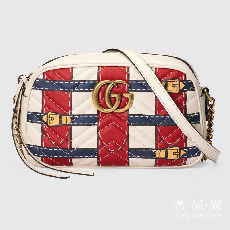 Gucci GG Marmont立体视觉肩背包447632 DW5FT 9187 小号