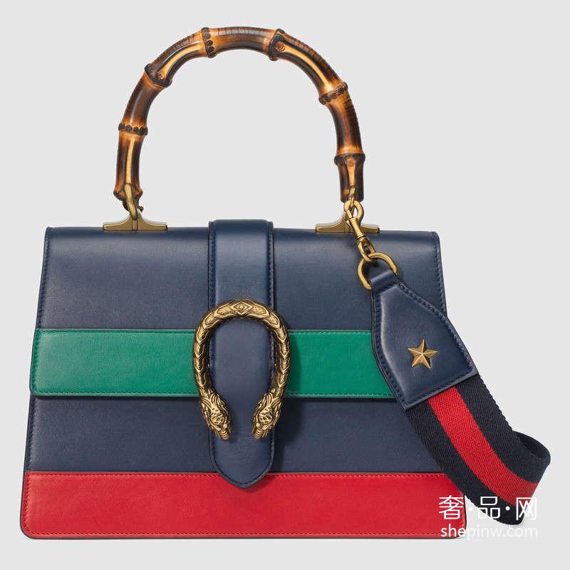 Gucci Dionysus手提包448075 CWLMT 8543蓝 红 蓝织带款