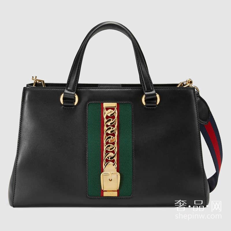 Gucci Sylvie 手提包 453790 DSVKG 8638 配尼龙织带提手