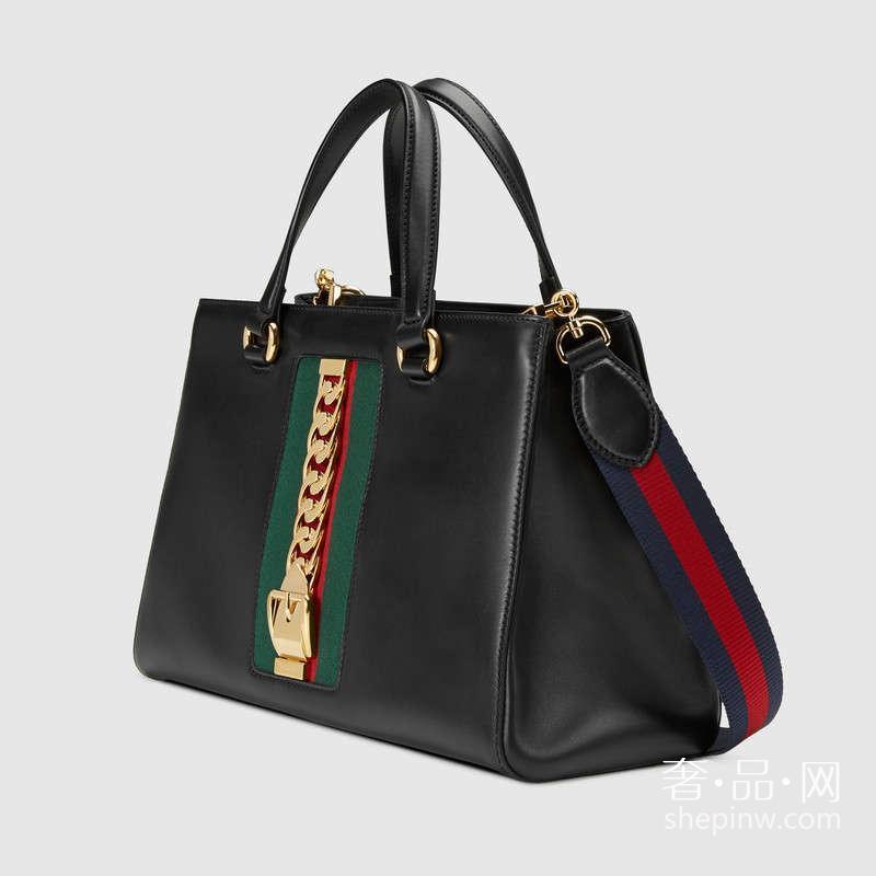 Gucci Sylvie 手提包 453790 DSVKG 8638 配尼龙织带提手