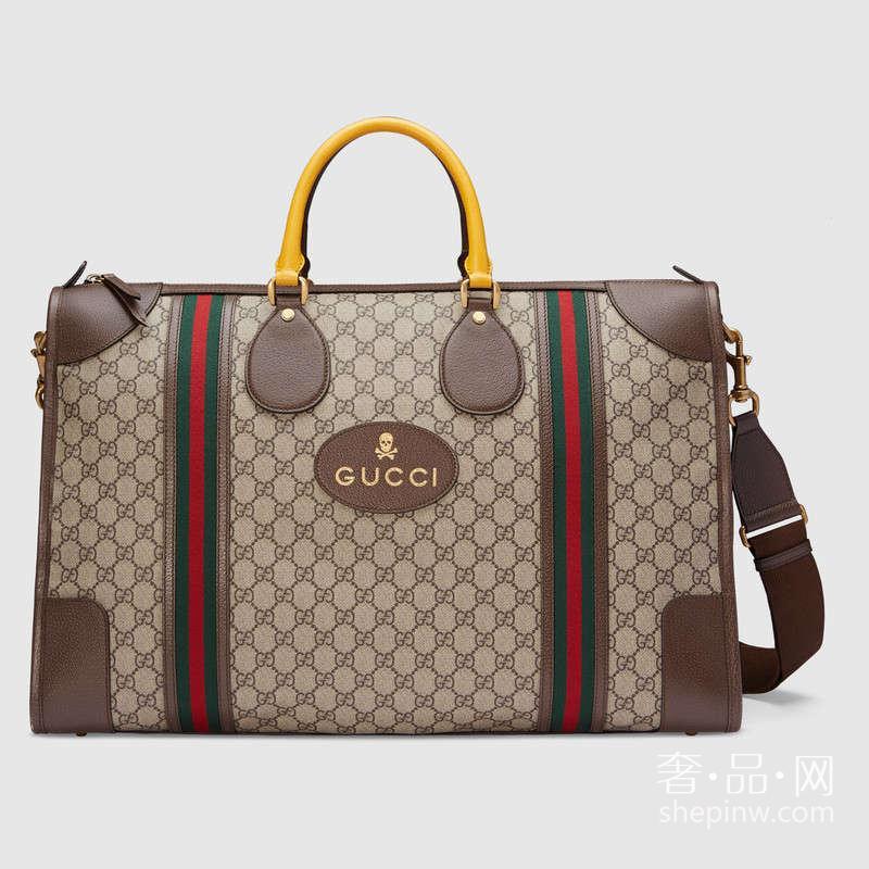 古驰 Gucci 柔软GG高级人造革织带行李包大号 459291 K5I9T 8855