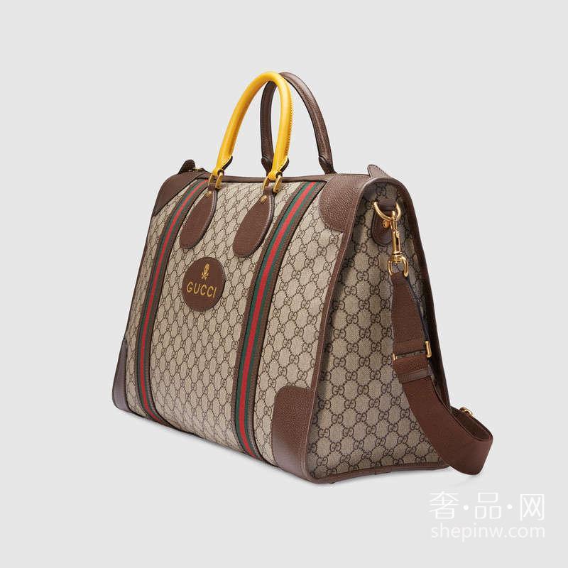 古驰 Gucci 柔软GG高级人造革织带行李包大号 459291 K5I9T 8855