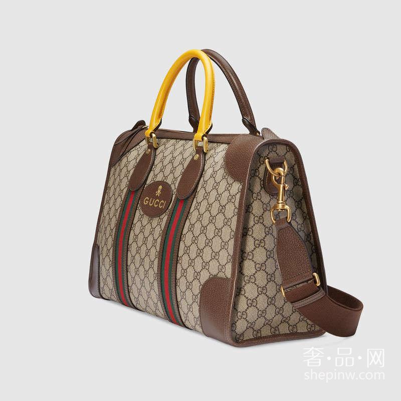 Gucci 2017春夏柔软GG高级人造革织带行李包459311 K5I9T 8855