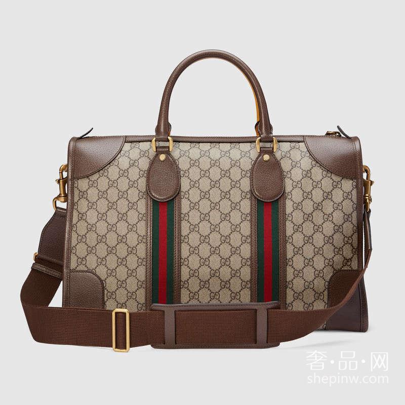 Gucci 2017春夏柔软GG高级人造革织带行李包459311 K5I9T 8855