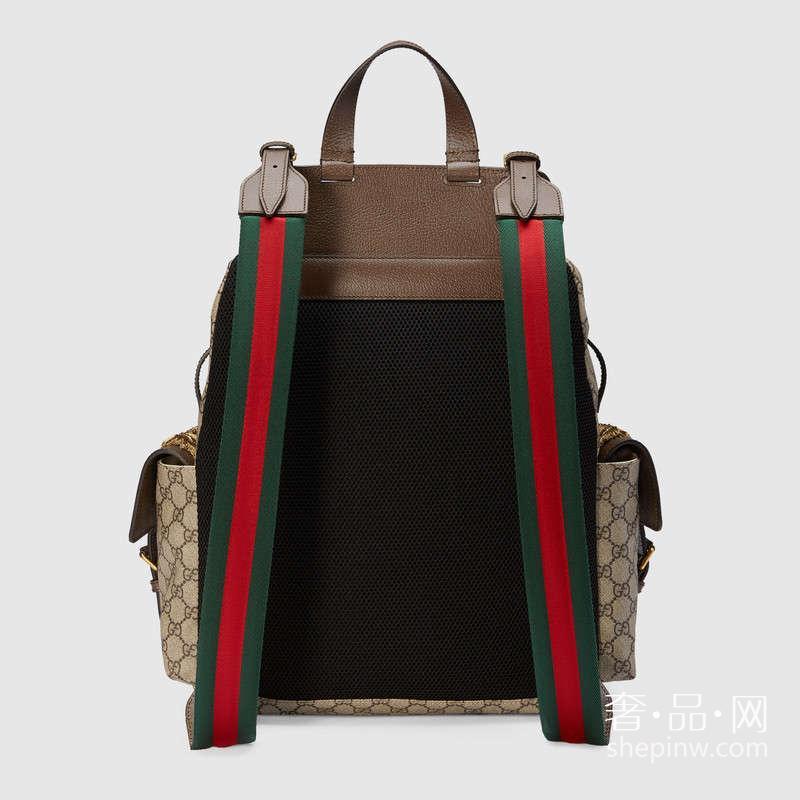 Gucci 古驰柔软GG高级人造革 460029 K5I7T 8854贴花刺绣背包