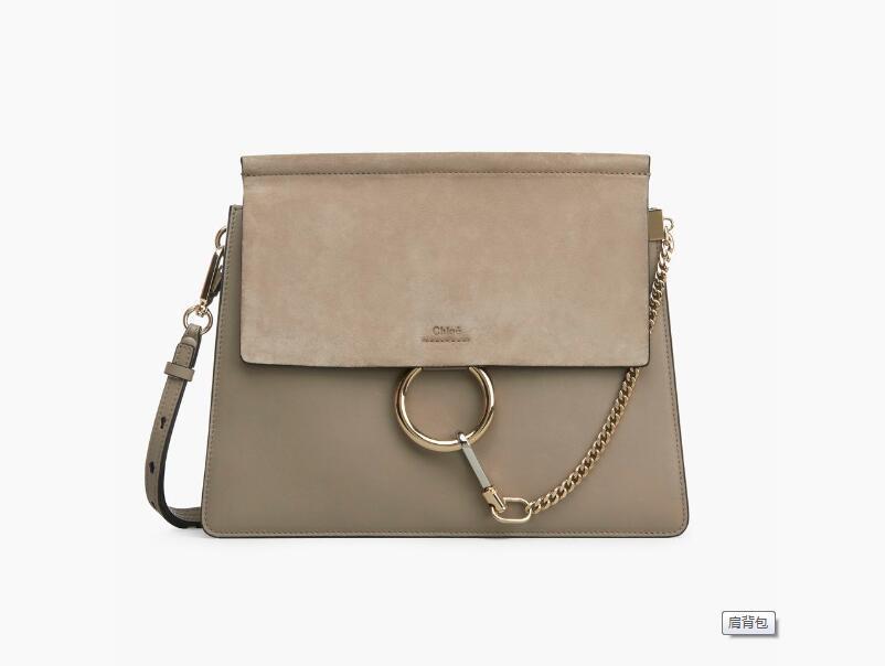 CHLOÉ CLASSICS Faye光滑小牛皮和麂皮小牛皮 肩背包