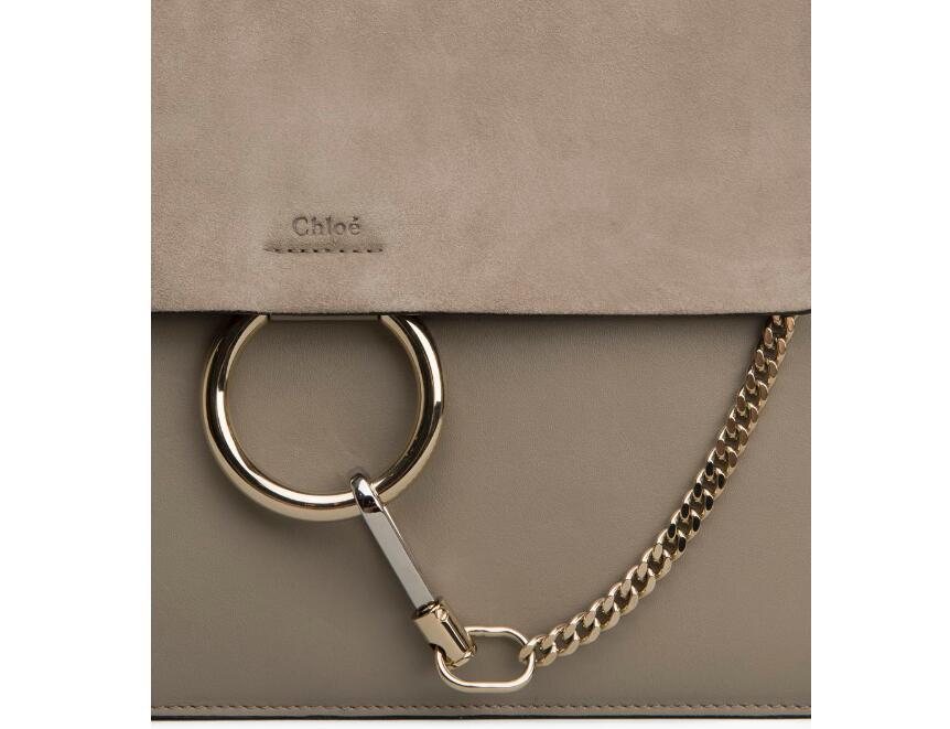 CHLOÉ CLASSICS Faye光滑小牛皮和麂皮小牛皮 肩背包