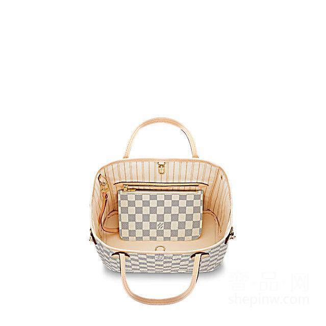 路易威登 Neverfull N41362 Damier Azur 帆布 小号手提包