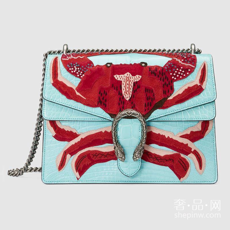 Gucci Dionysus刺绣手绘镶边肩背包400235 EV4FN 3663