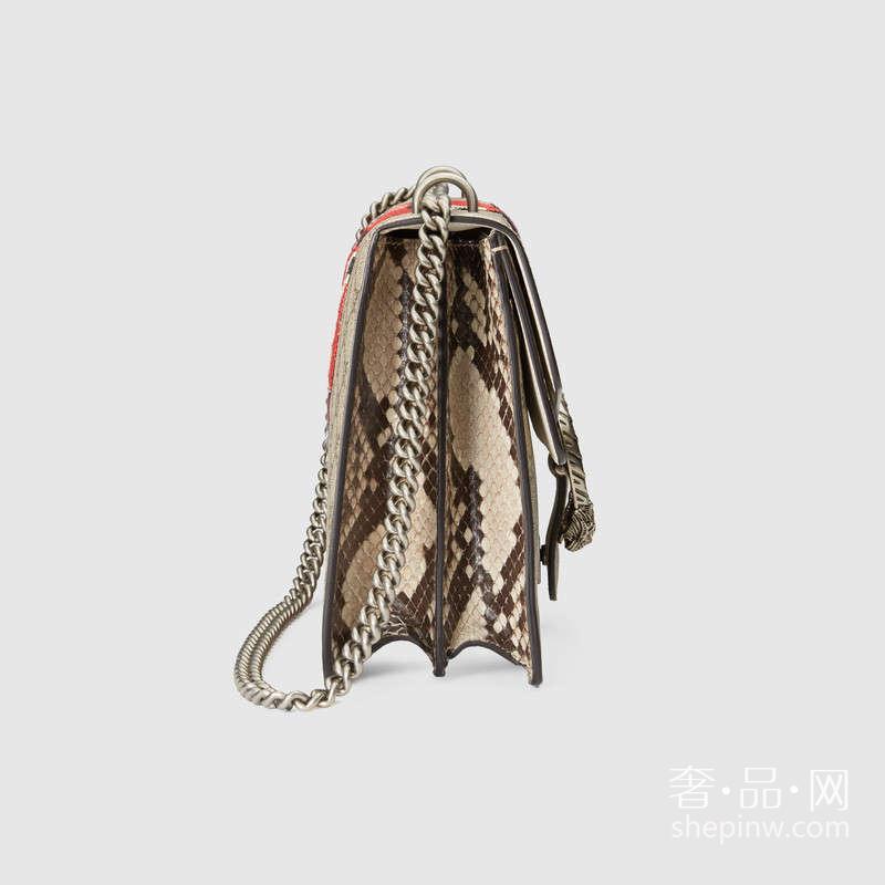 Gucci Dionysus GG 高级人造革刺绣蛇形手提包400235 KWZXN 9750