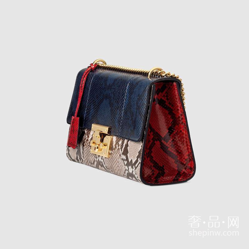 Gucci古驰 Padlock 蟒蛇皮肩背包 409486 LJCAG 4063