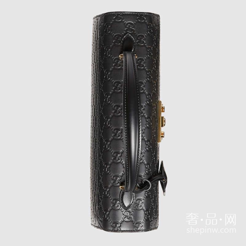 gucci古驰中文官网Padlock Signature皮 手提包428208 CWC1G 1000