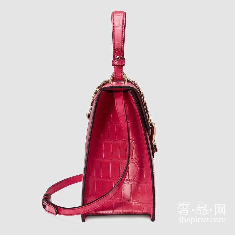 Gucci 431665 EV4CG 5680 Sylvie手提手袋 鳄鱼皮