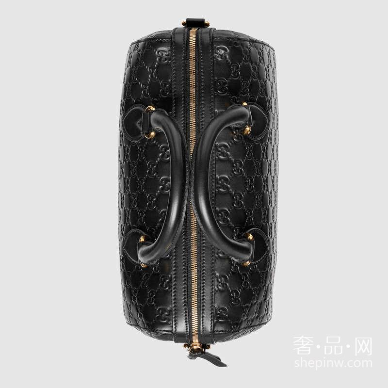 柔软Gucci Signature 453573 DMT1G 1000中号波士顿式手提包