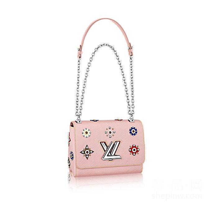 Louis Vuitton  Twist 中号手袋 M54219饰金属孔眼与122枚铆钉