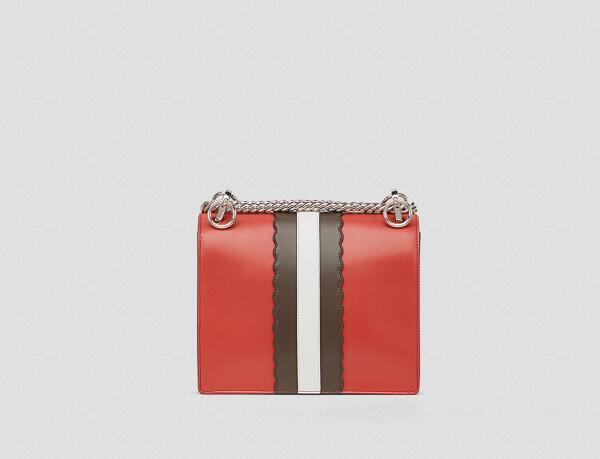 芬迪Fendi Kan I手袋Mini 红色小牛皮迷你手袋