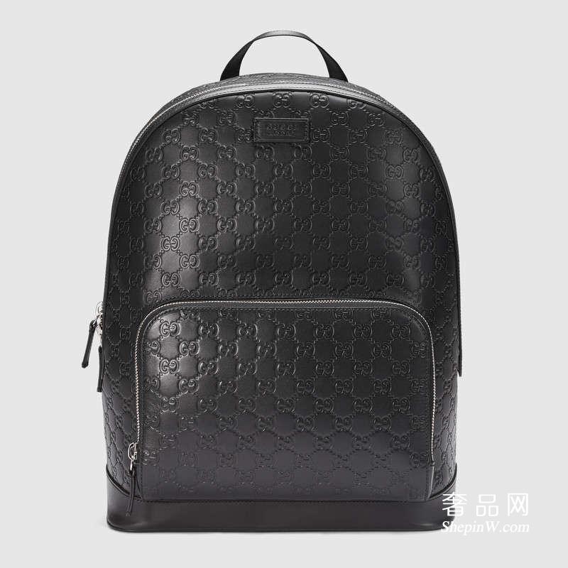 古驰Gucci Signature 牛皮双肩背包 406370 CWCCN 1000