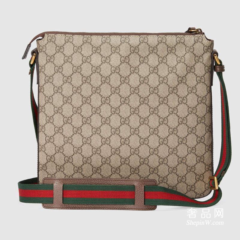 Gucci Courrier柔软GG Supreme人造革邮差包 406408 K9RNT 8967