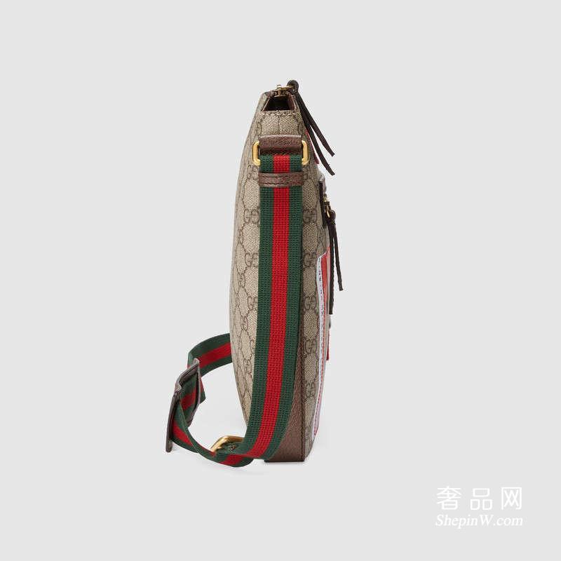 Gucci Courrier柔软GG Supreme人造革邮差包 406408 K9RNT 8967