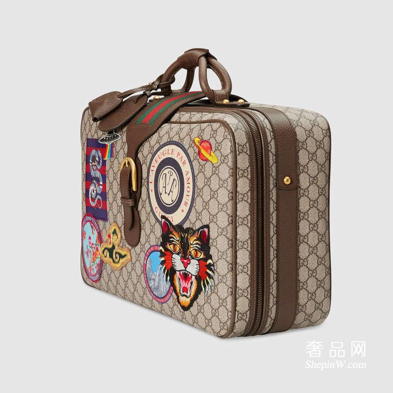 Gucci Courrier GG Supreme帆布行李箱424501 K9GKT 8967