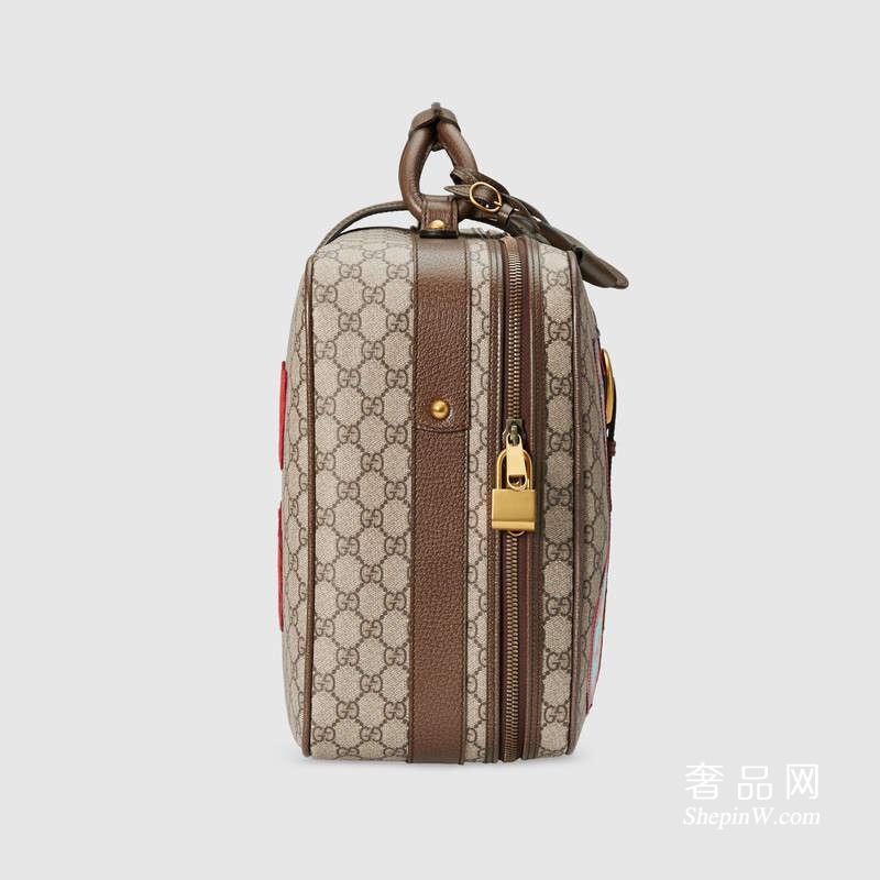 Gucci Courrier GG Supreme帆布行李箱424501 K9GKT 8967