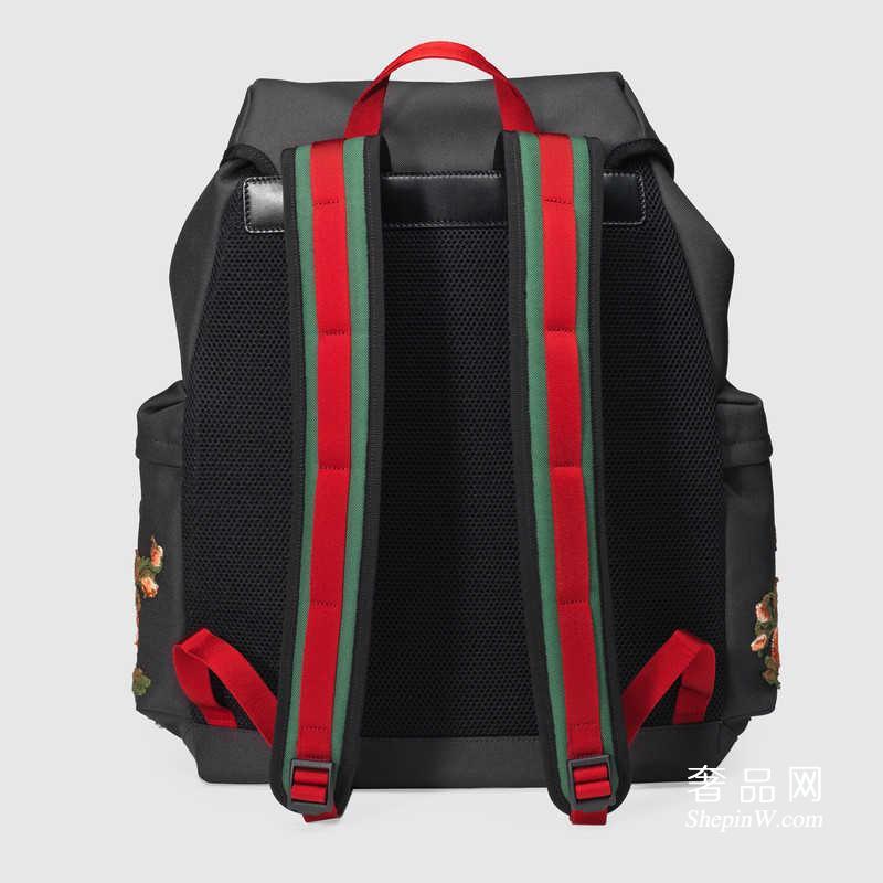 gucci古驰 刺绣 Techpack 双肩背包 429037 K1NAX 8676