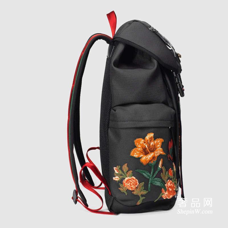 gucci古驰 刺绣 Techpack 双肩背包 429037 K1NAX 8676