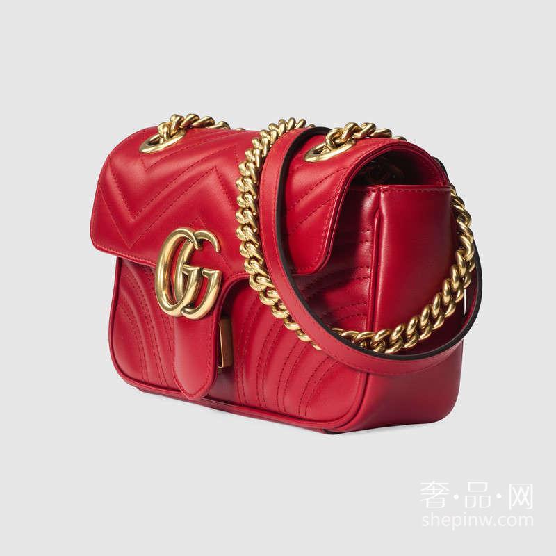 Gucci GG Marmont 绗缝迷你人形花纹手袋 446744 DTDID 6433