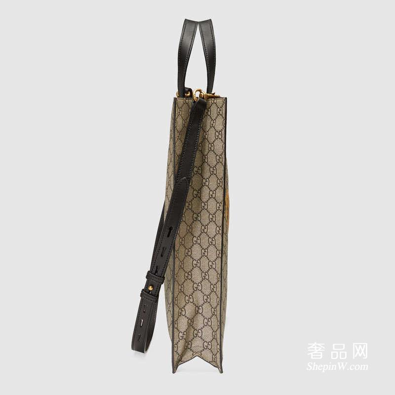 Gucci 老虎印花柔软GG高级人造革购物袋450950 K581T 8666