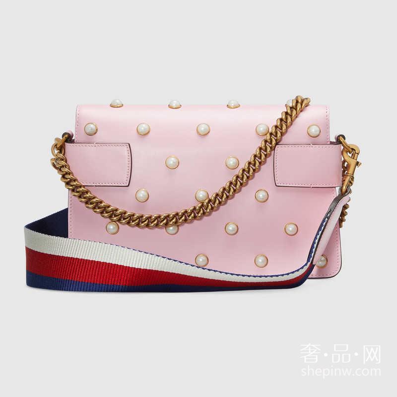 Gucci Broadway浅粉色真皮手拿包 453778 DVUDT 8007