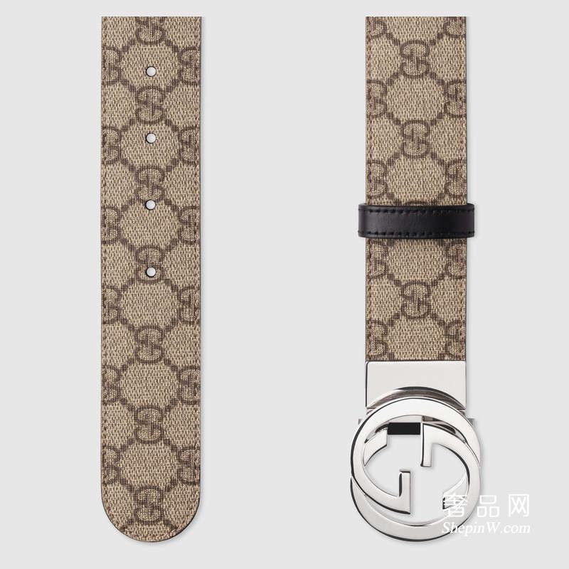 古驰皮带 Gucci GG Supreme双面腰带473030 KGDHN 9769