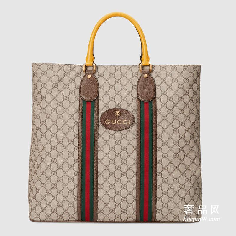 gucci男包GG Supreme帆布购物袋473870 K9RJT 8856