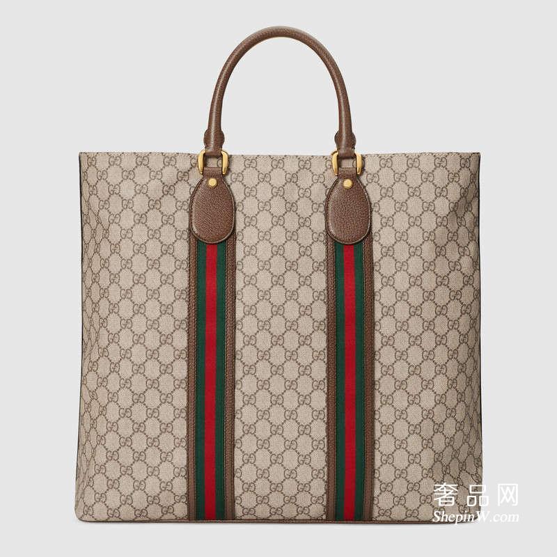 gucci男包GG Supreme帆布购物袋473870 K9RJT 8856