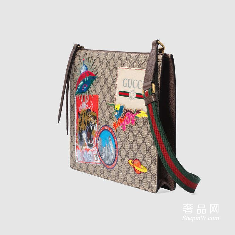 Gucci Courrier GG Supreme帆布邮差包 474083 K9GLT 8967