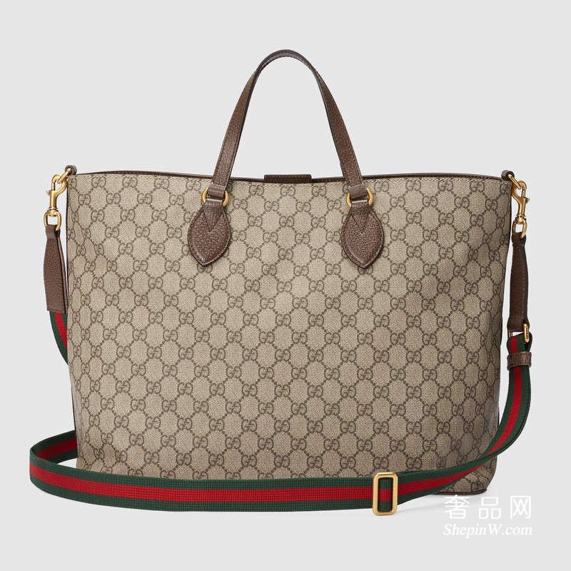 Gucci Courrier系列柔软GG Supreme 购物袋474085 K9RNT 8967