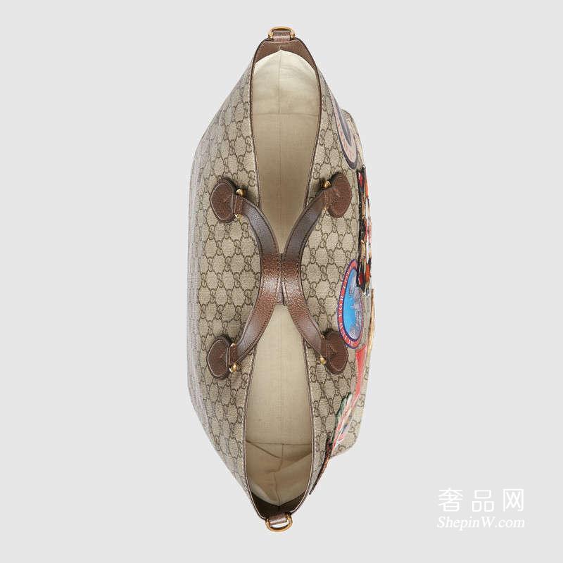 Gucci Courrier系列柔软GG Supreme 购物袋474085 K9RNT 8967