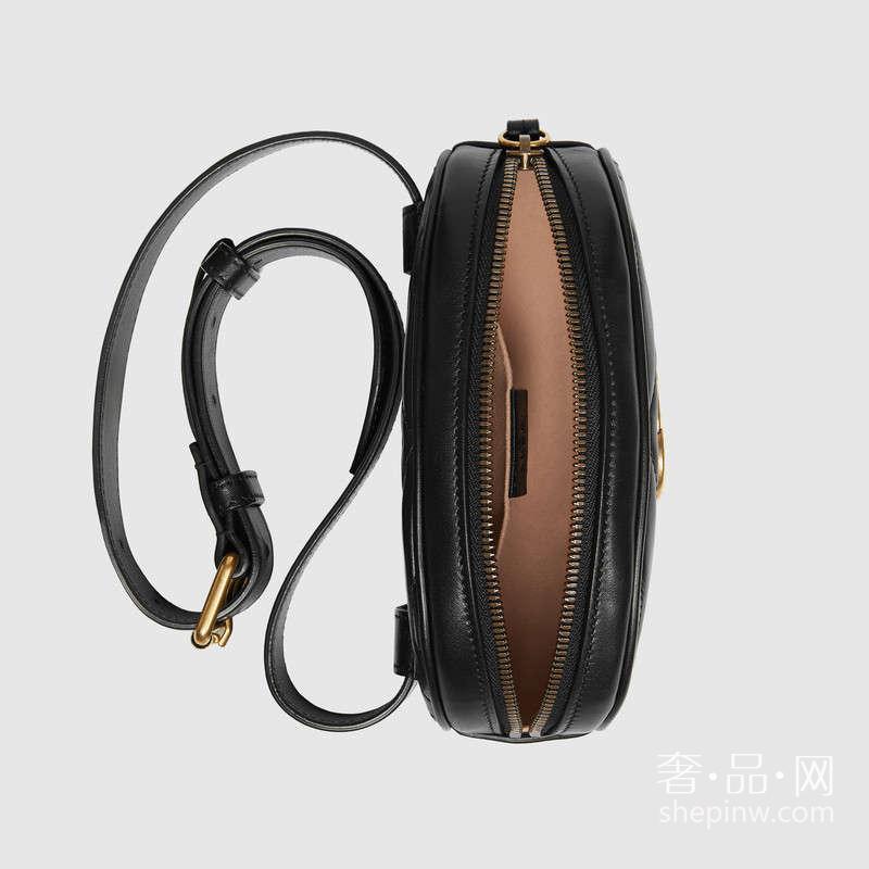 Gucci GG Marmont matelassé真皮腰包 476434 DSVRT 1000