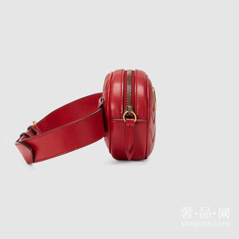 Gucci GG Marmont matelassé真皮腰包476434 DSVRT 6433