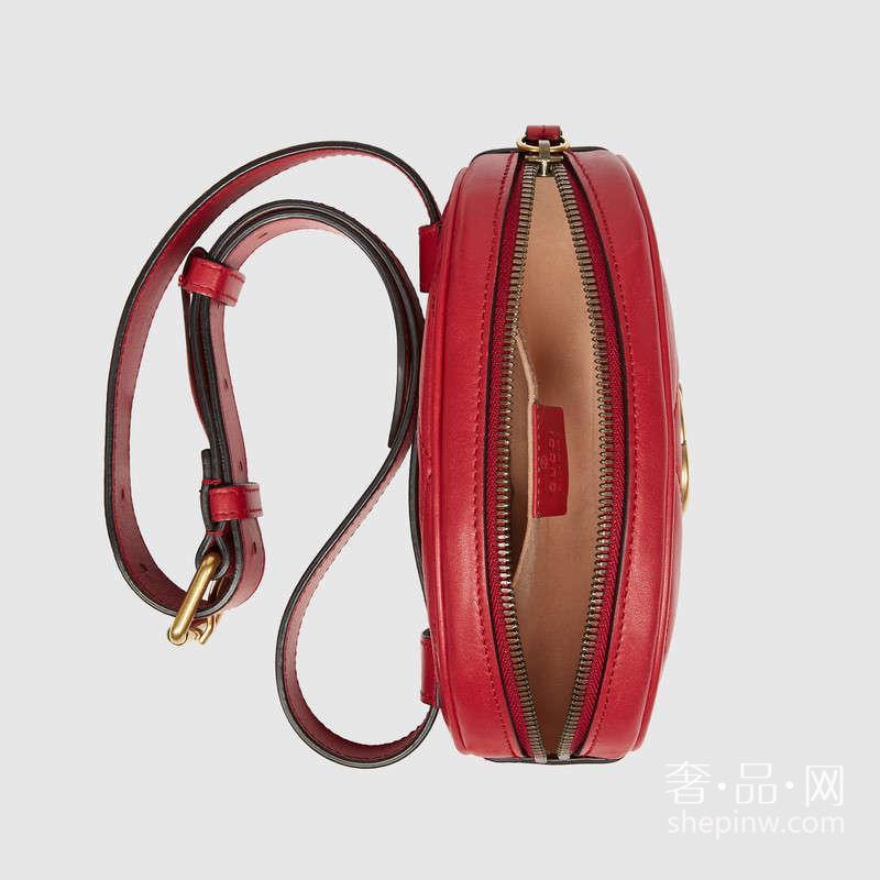 Gucci GG Marmont matelassé真皮腰包476434 DSVRT 6433