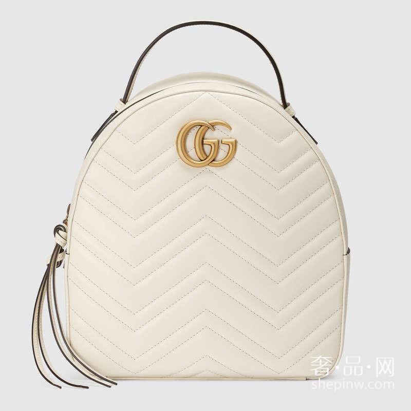 Gucci GG Marmont绗缝真皮人形花纹背包476671 DTDHD 9022